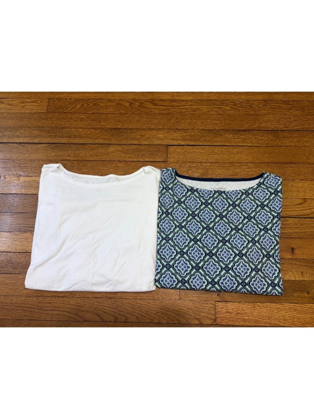 Talbots Womens Tunic Top Size XLP Petite XL *lot 2* Stretch Cotton Blouse Shirt